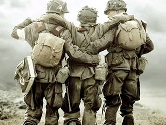 Image of film still taken from HBO Band of Brothers