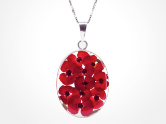 Image of poppy pendant necklace