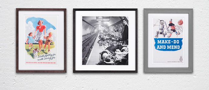 Image of framed prints from the IWM Prints Shop