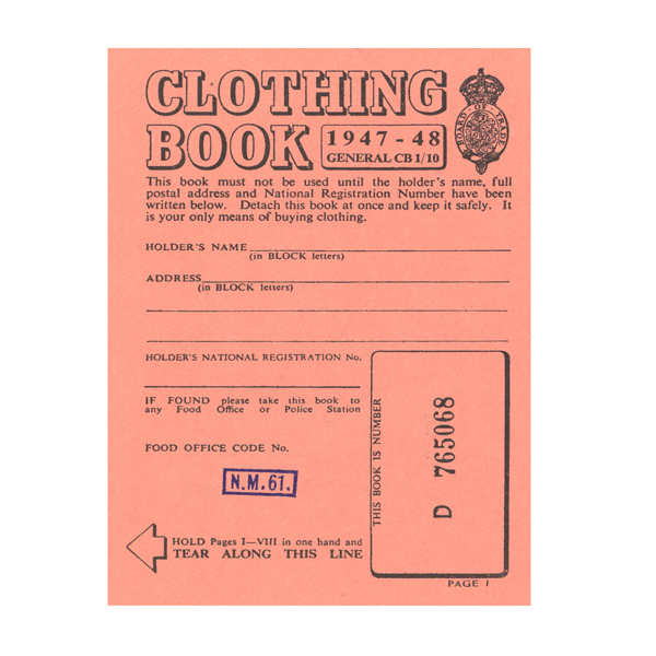 Ration Clothing Booklet (Facsimile)