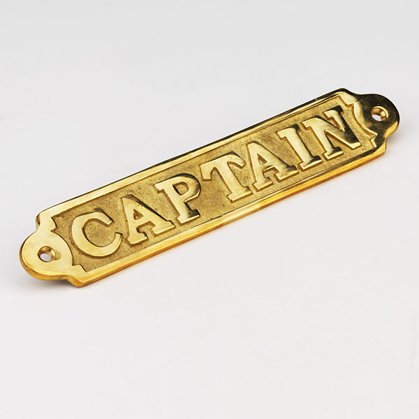 Brass Captain Plaque