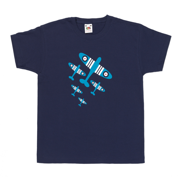 Spitfire squadron kids navy T shirt