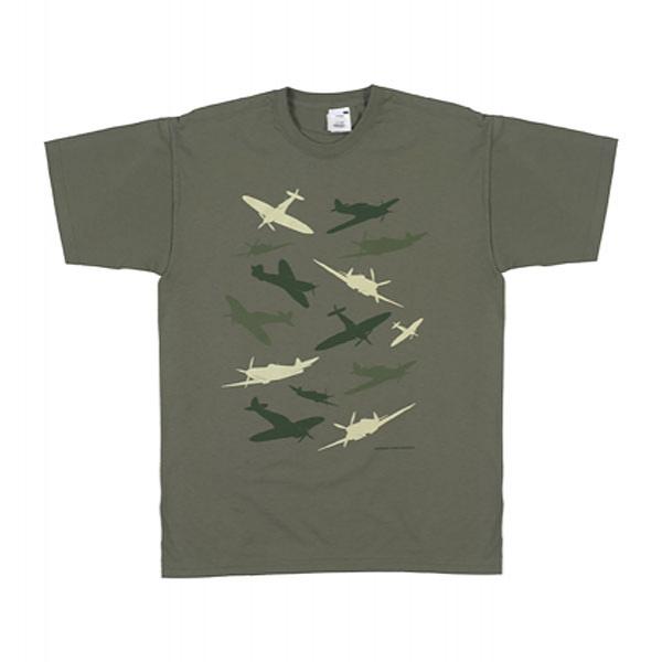 Spitfire camo adult khaki T shirt