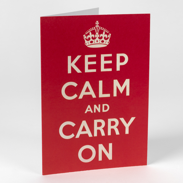 Keep Calm and Carry On greetings card