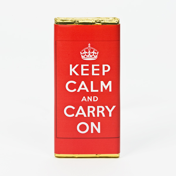 Keep Calm and Carry On chocolate bar 100g