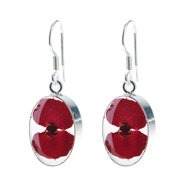 Real Poppy Earrings