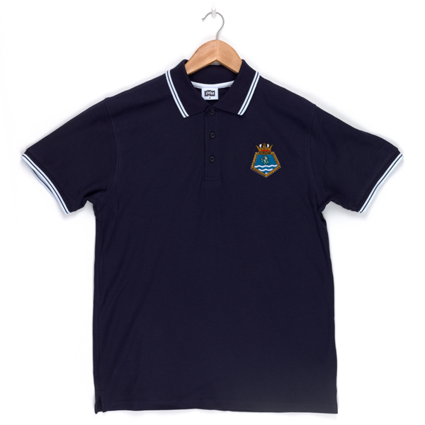 HMS Belfast navy blue polo shirt