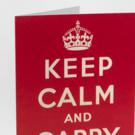 Keep Calm and Carry On greetings card