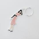 1940s Lady Metal Keyring