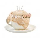 Teacup pin cushion