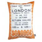 London day ticket cushion