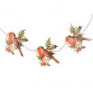 Christmas robin garland