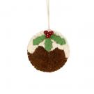 Christmas pudding felt decoration