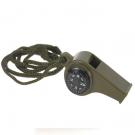 Military whistle with compass